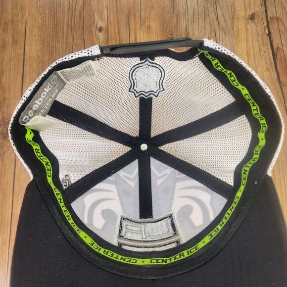 Reebok LA Kings NHL Center Ice Snapback Trucker Hat Cap Black White Hockey 2014 - Picture 9 of 11